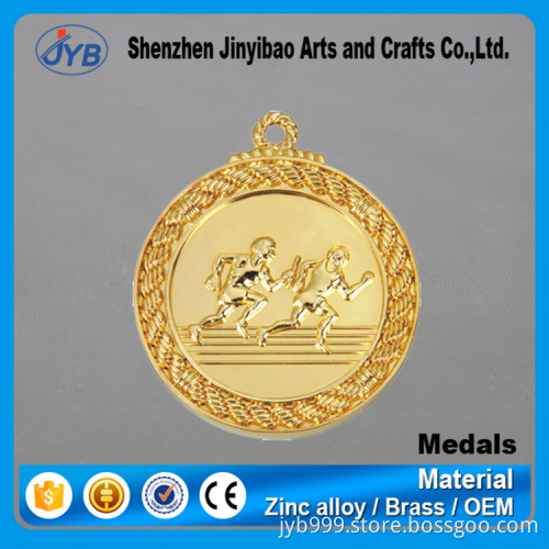 Wholesale sports medals customized zinc alloy running man medal